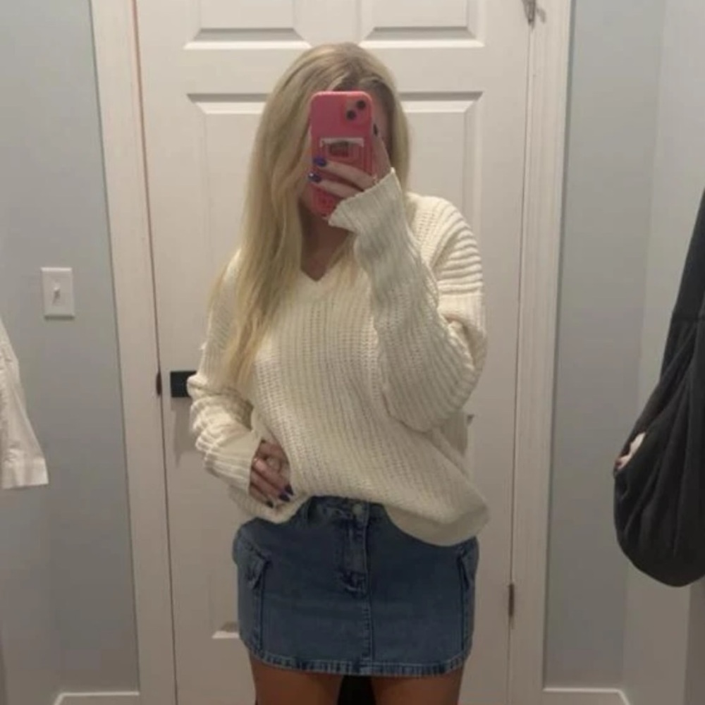 demin mini skirt